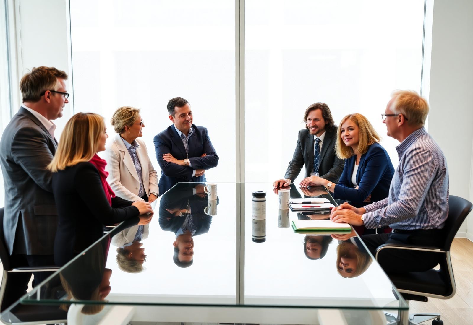 Team collaborating on healthcare growth strategy